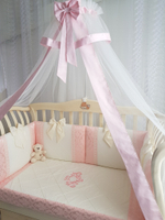 Арт.77782 Набор в детскую кроватку для новорожденных - Сочная Пудра 11пр