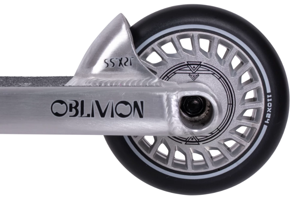 Самокат трюковой Oblivion grey 1/4 серый