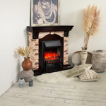 Каминокомплект Real Flame Dublin Corner Rock AO с очагом Fobos Lux Black (угловой) (без пульта)