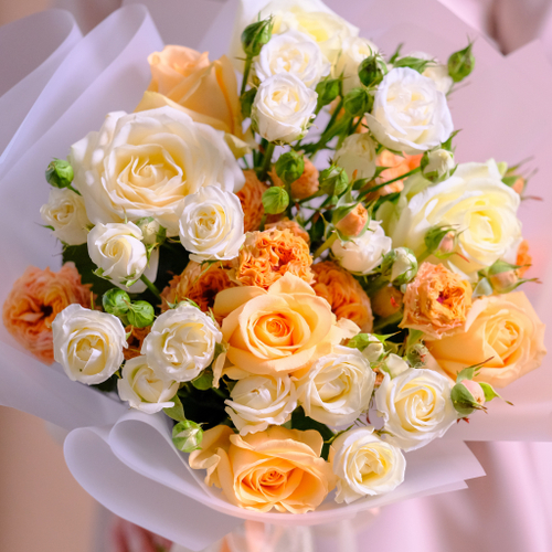 Купить Нежный букет роз "Сах'ара" #134