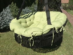 Подвесное кресло CARTAGENA (корич, беж.-корич., светло-корич.)с подушкой и деревянным каркасом CORSA