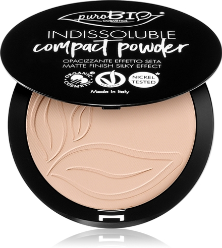 puroBIO Cosmetics Indissouble - Компактная пудра с матовым финишем, 9 g