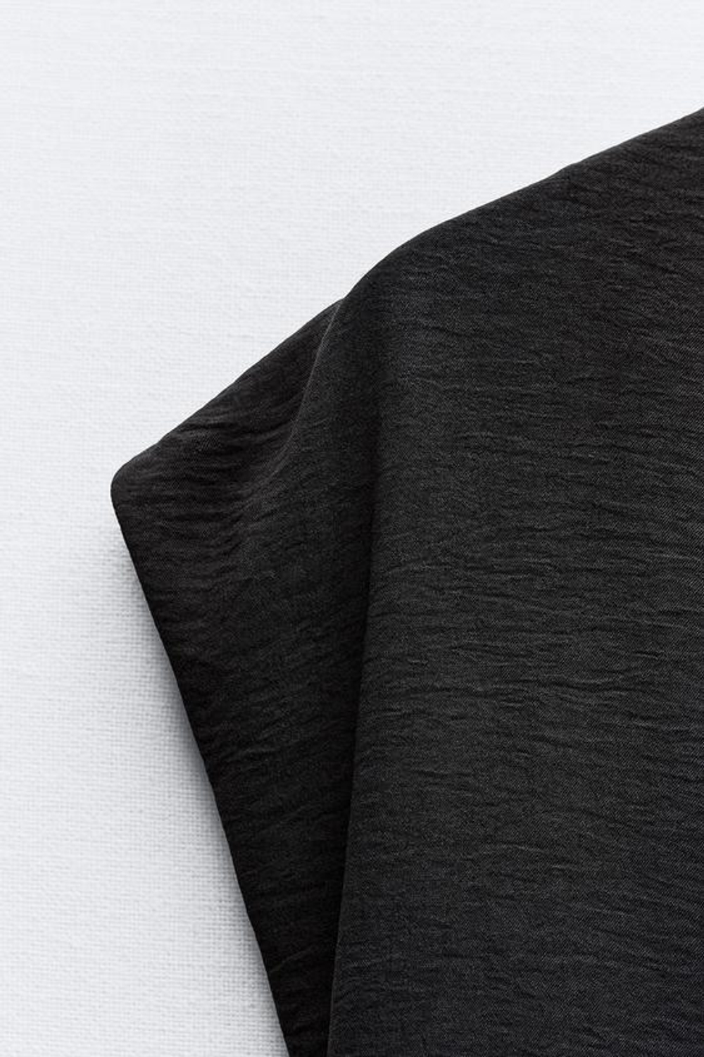 ZARA ТОП СТРУЯЩЕГОСЯ КРОЯ, ЧЕРНЫЙ