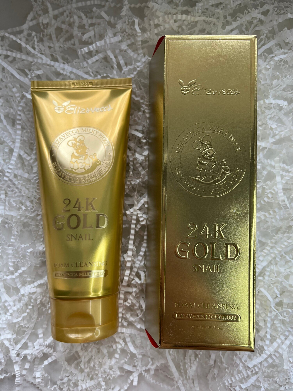 Пенка для умывания с муцином улитки и золотом Elizavecca 24k Gold Snail Cleansing Foam