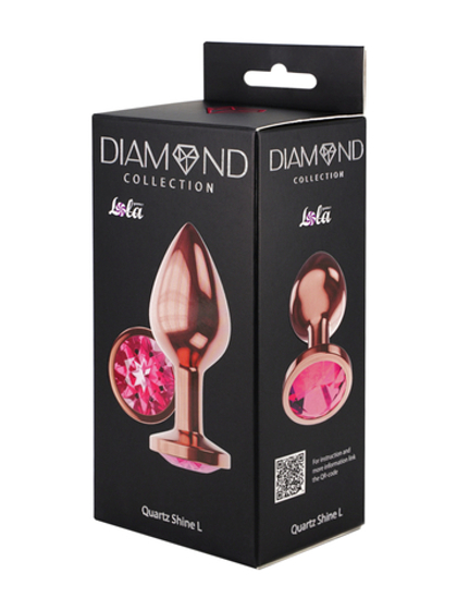 Diamond Shine L - Анальная Пробка, Розовое Золото