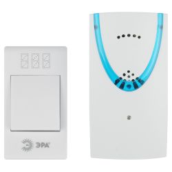 Звонок дверной ЭРА A03 беспроводной, белый | Электрозвонки беспроводные