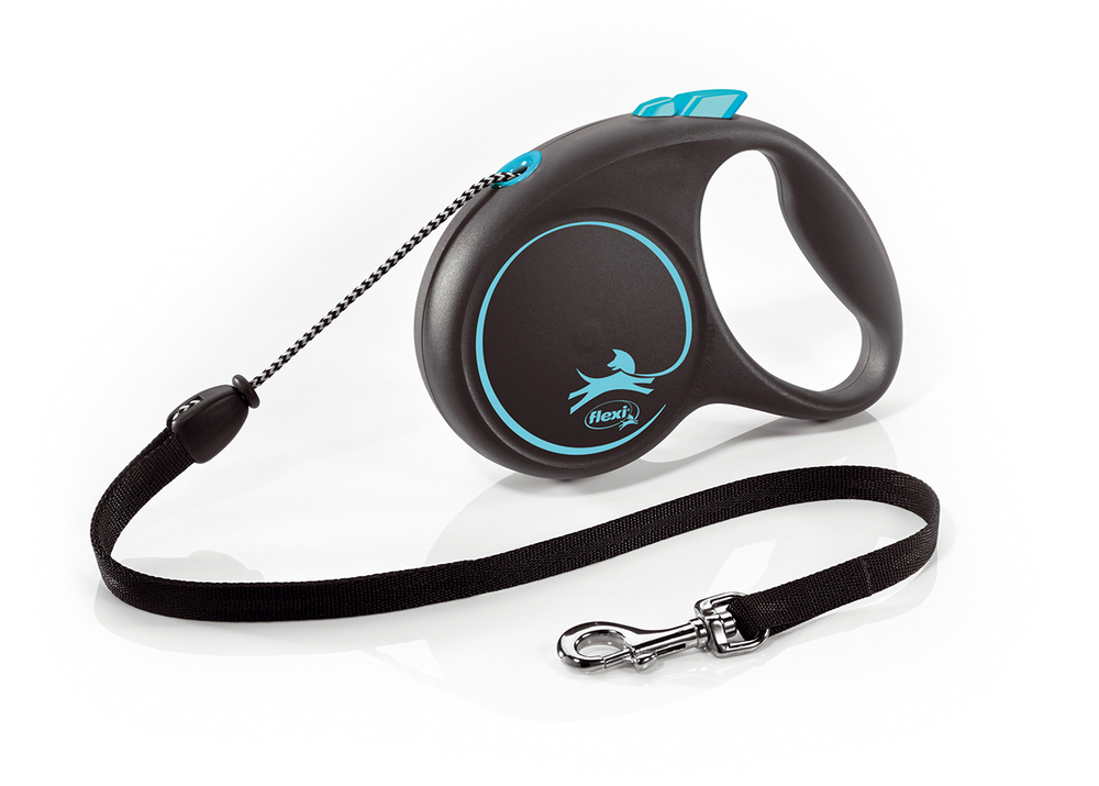 Flexi new Black Design рулетка для собак 20 кг трос 5 м.