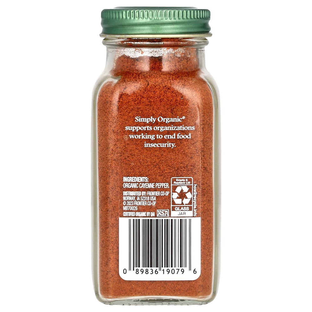 Simply Organic, кайенский перец, 71 г (2,5 унции)
