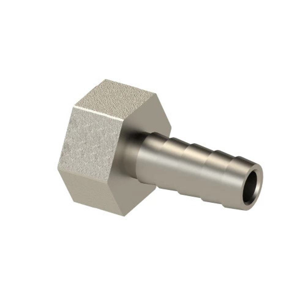 Штуцер для шланга, латунь, внутренняя резьба 20х3/4", никель, RTP (39746)