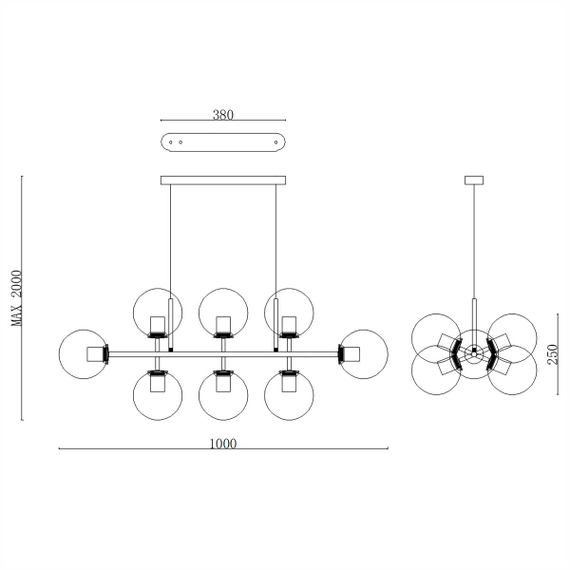 Подвесная люстра Imperium Loft Staggered Glass 107263-22