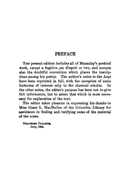 Lays of ancient Rome and other poems | Thomas Babington Macaulay