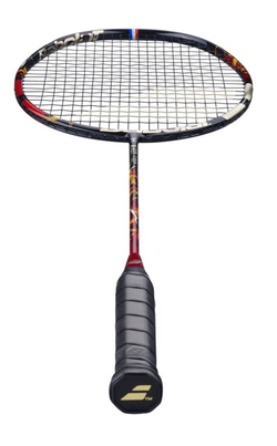 Ракетка для бадминтона Babolat X-Feel Fury Strung - dark red/black/gold