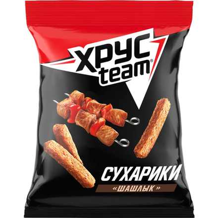 Сухарики Хрусteam Stix со вкусом шашлыка 100 гр