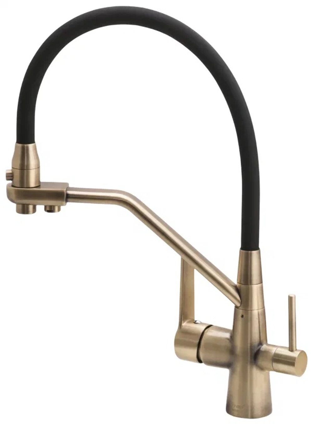 Смеситель для кухни (мойки) Frap F4374-4 бронза/черный