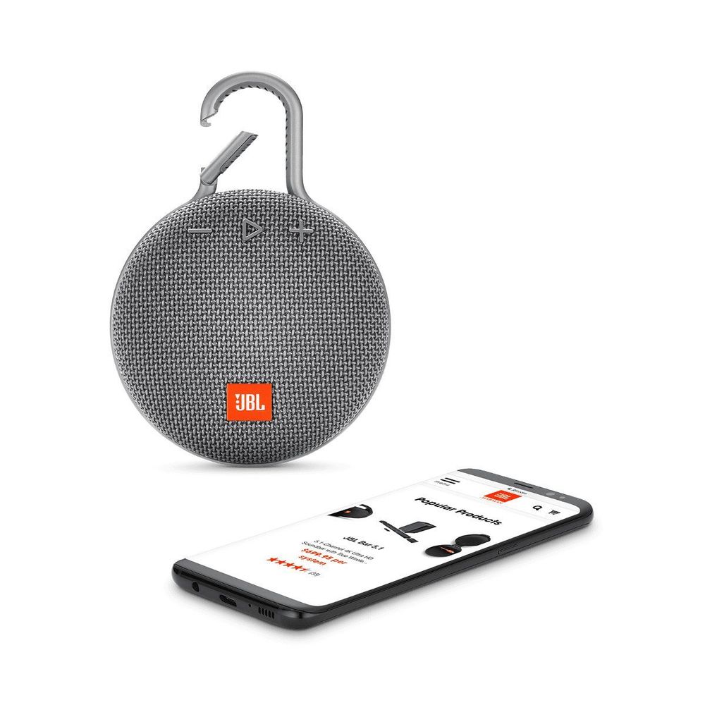 Портативная колонка JBL Clip 3 Gray - 5