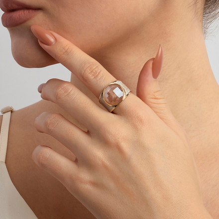 Кольцо Possebon Quartz Rose 18 мм K3185.9/18.0 R/G