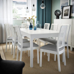 Стол и 6 стульев - IKEA EKEDALEN/ ЭКЕДАЛЕН ИКЕА, 180х240х90 см, белый/серый