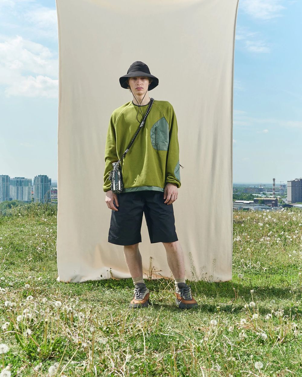 Толстовка Called a Garment Utilitarian золотая оливка