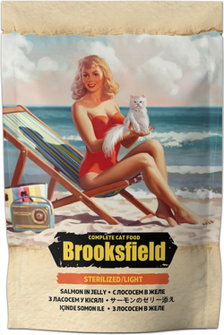 BROOKSFIELD Sterilized с Лососем в желе 85г.*22шт.