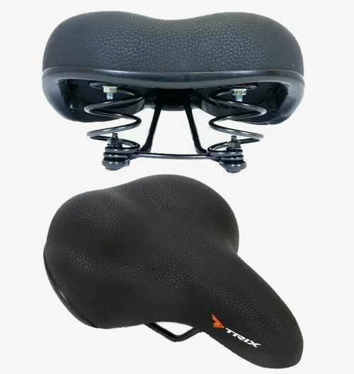 Седло TRIX комфорт 245x200 мм, пружинное, черное (25)