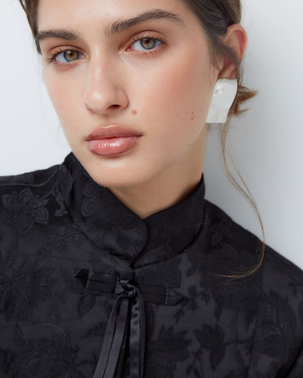 Жакет из жаккардовой вискозы Гуччи черный