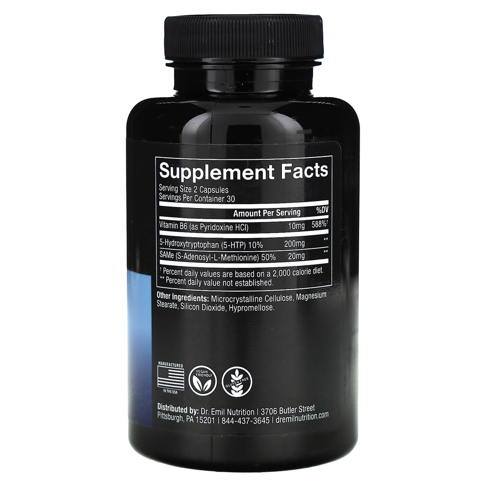 Dr. Emil Nutrition, 5-HTP Plus с кофактором B6, 60 капсул