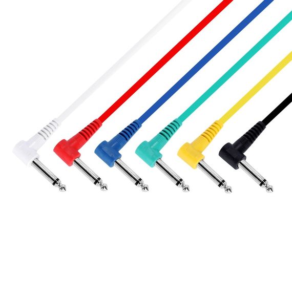Adam Hall K3IRR0120SET - комплект инструментальных кабелей, TRS (jack) 6,3 mm mono (угловой) - TRS (