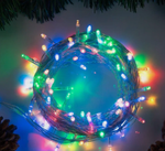 Гирлянда нить LED 200L (10м) Цветная прозр. шнур RoHs200L