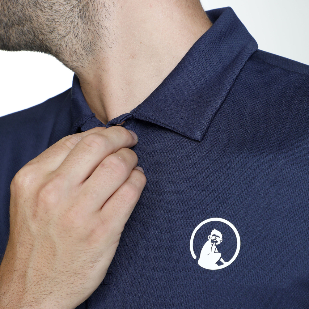 Мужское теннисное поло Quiet Please Tournament Polo Men - Blue