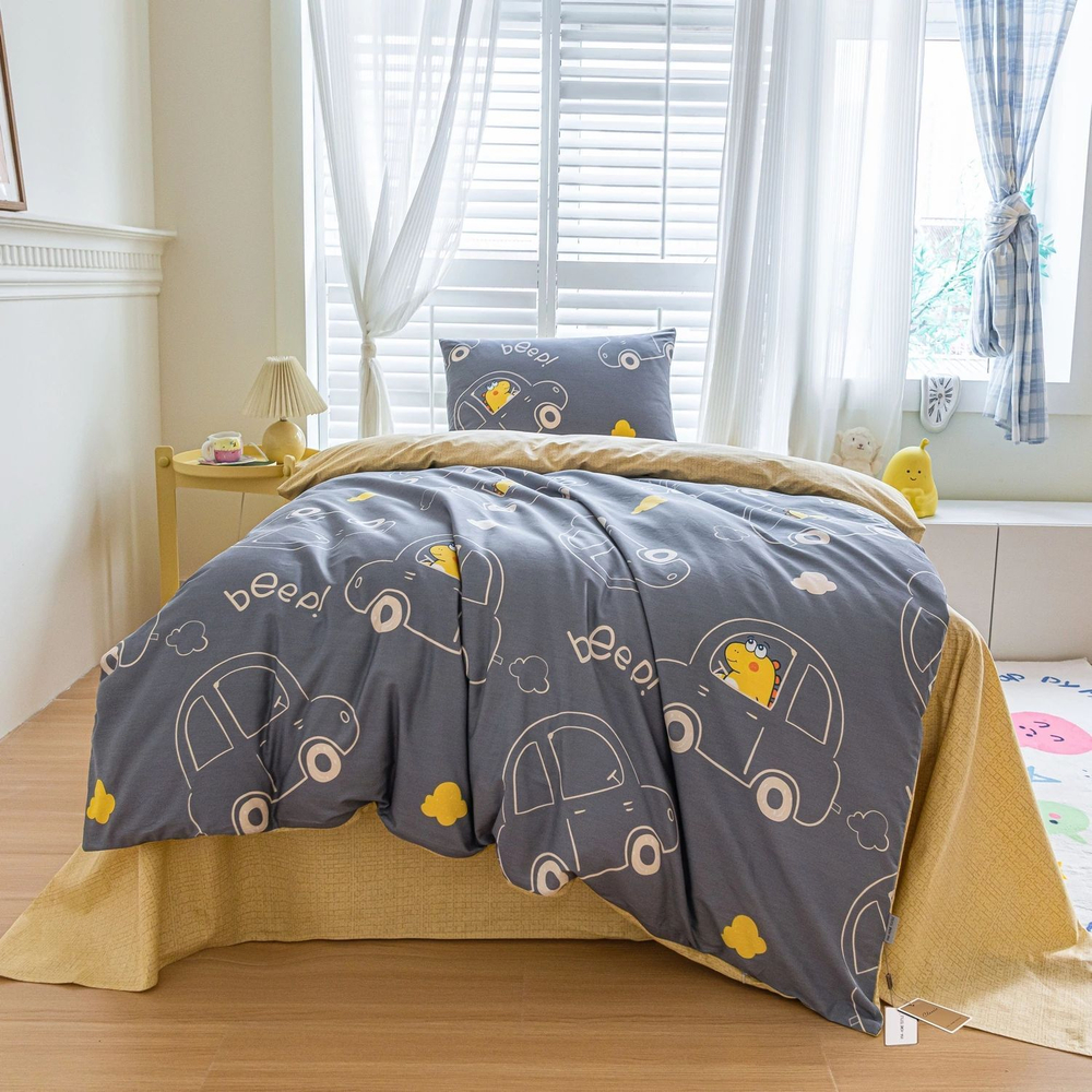Комплект постельного белья на резинке Сатин Люкс KIDS 100% хлопок CDKR065