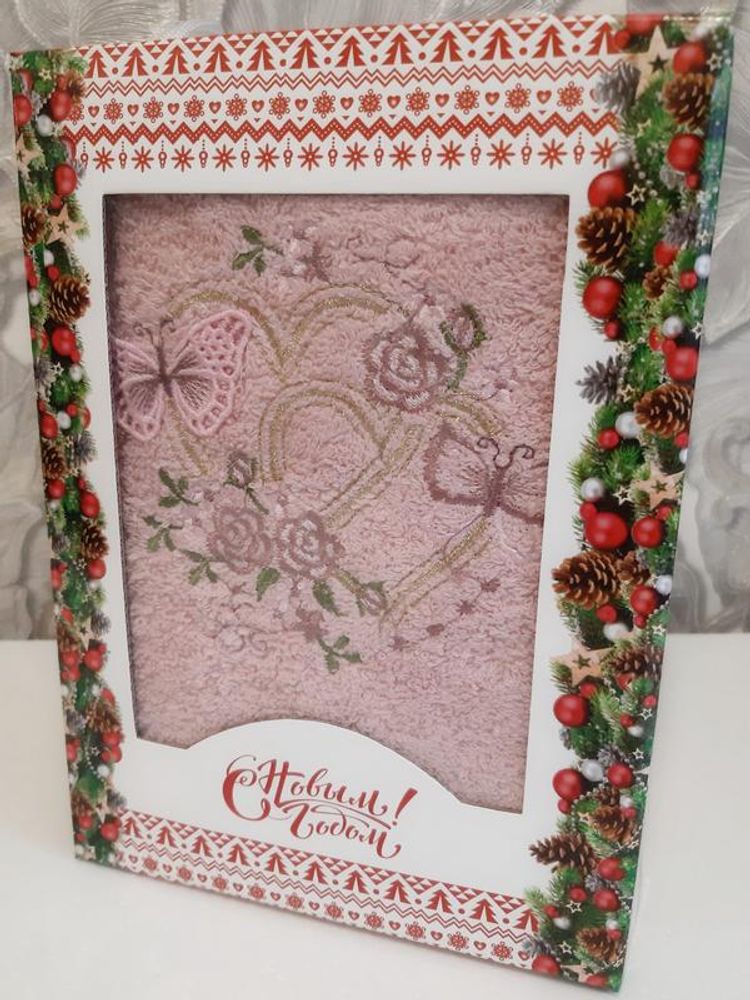 Полотенце махровое в подарочной упаковке, 100% хлопок, Турция.