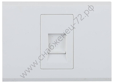 СВЕТОЗАР Эффект, без вставки и рамки, Телефонная розетка (SV-54417-W)