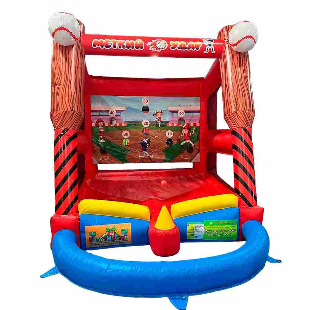 Надувная игра бейсбол «Меткий удар», 4*3*4 м