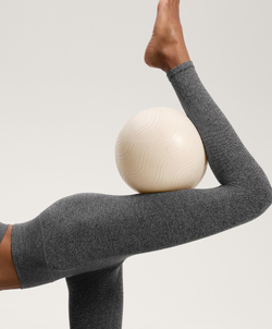 OYSHO Бесшовные легинсы длиной до щиколотки 65 см, темно-серый меланж