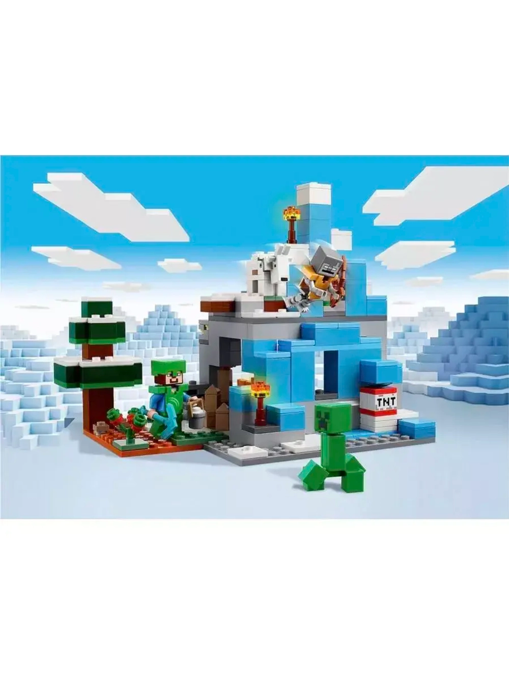 Конструктор Майнкрафт Ледяные вершины 321 дет 1031