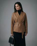 Кожаная куртка SENARI (beige)