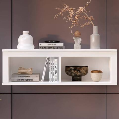 Полка навесная с 2 секциями Хемнэс/Кымор, 124х34х37см, белый