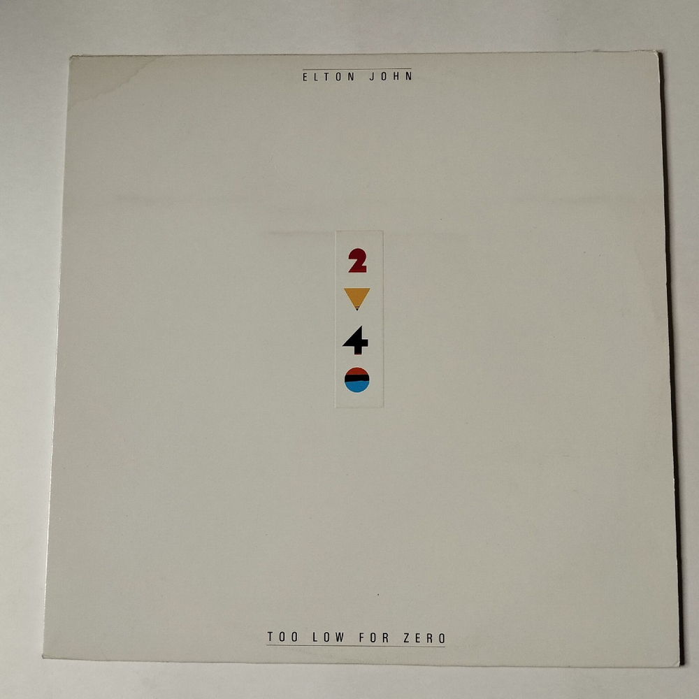 Винтажная виниловая пластинка LP Elton John Too Low For Zero (Canada 1983)