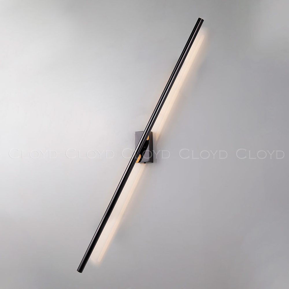 Бра Cloyd LINEAS-B W1 / выс. 100 см- 3000K - черный блестящий (арт.20455)