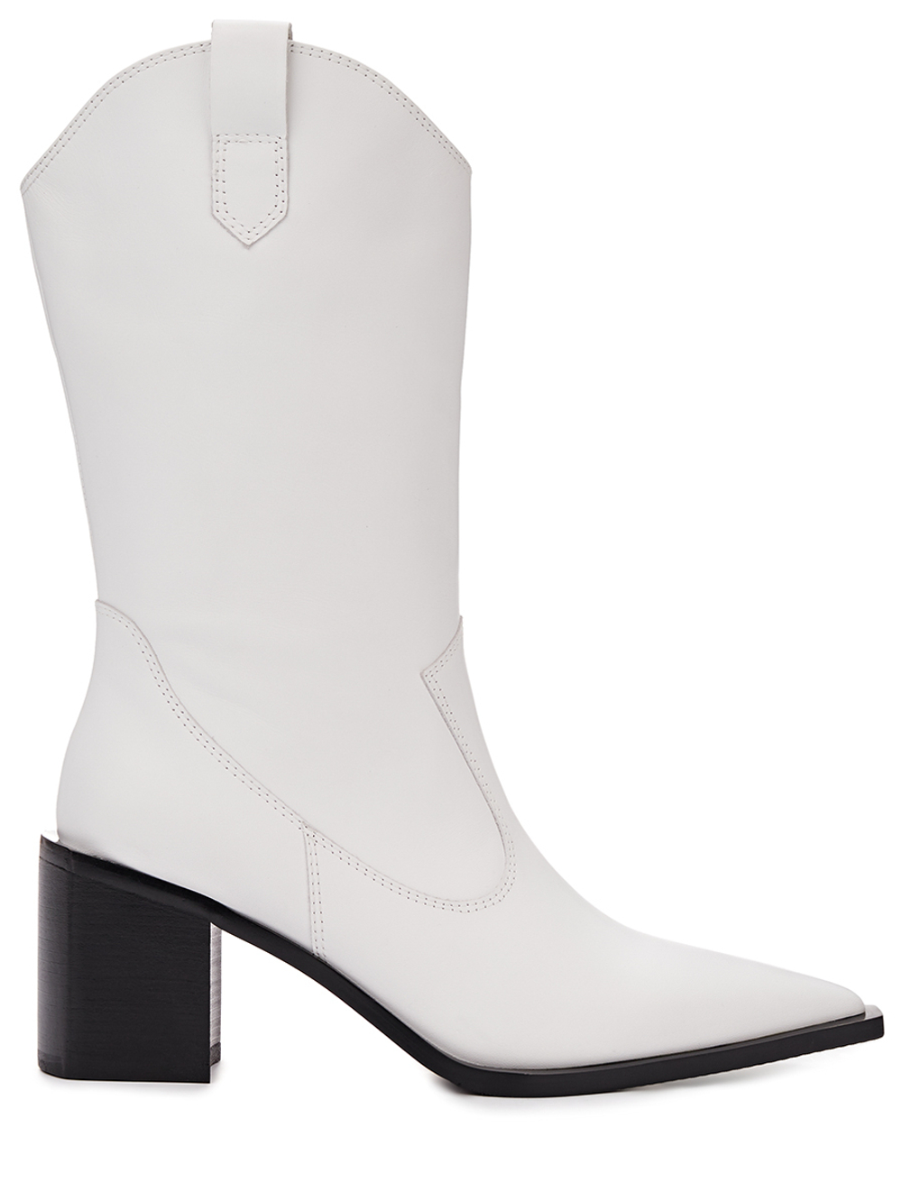 Женские кожаные белые казаки