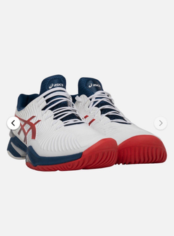 ASICS, COURT FF 2, Tennis, WHITE/MAKO BLUE, MEN, US 11,5 /EUR 46,5 /UK 10,5 /СМ 29,5