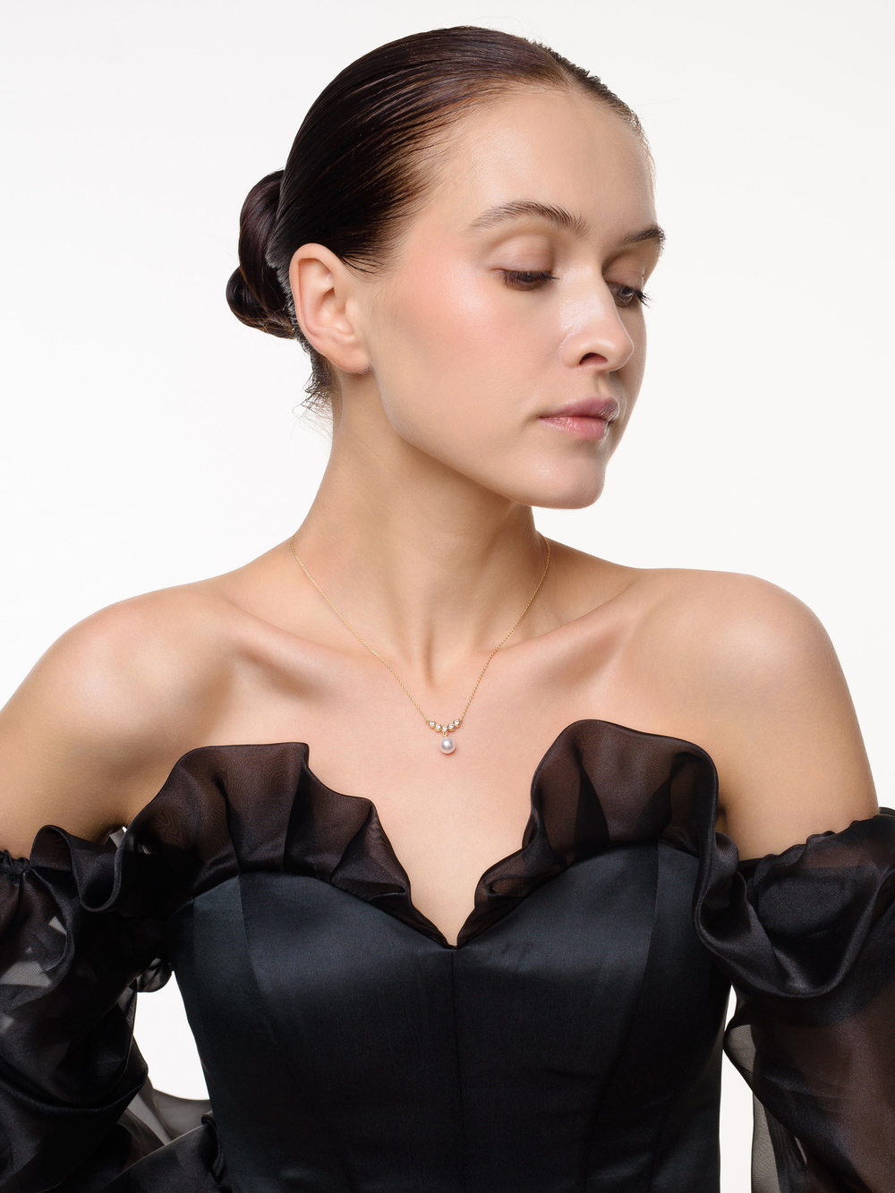 Колье "Pearl Ball Eyes" Gold