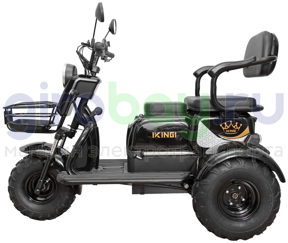 Электротрицикл IKINGI T3 Pro MAX 1000W (60V/30Ah) - Чёрный фото №6