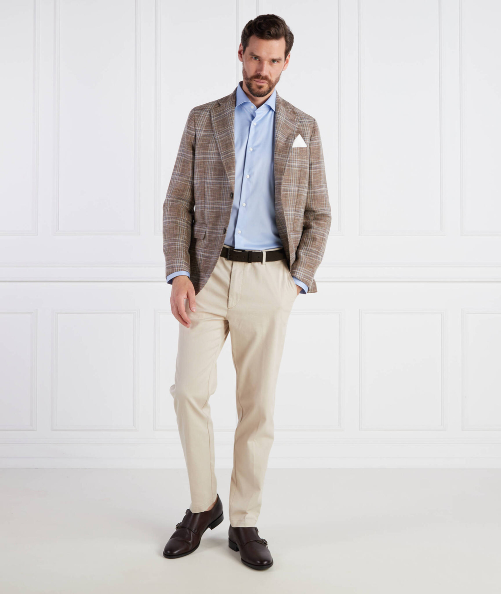 Рубашка H-HANK spread C1 BOSS BLACK - голубой(50491976)