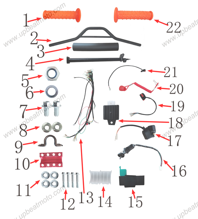 Запчасти к квадроциклу Motax Grizlik Super Lux | Premium. Рис. 7