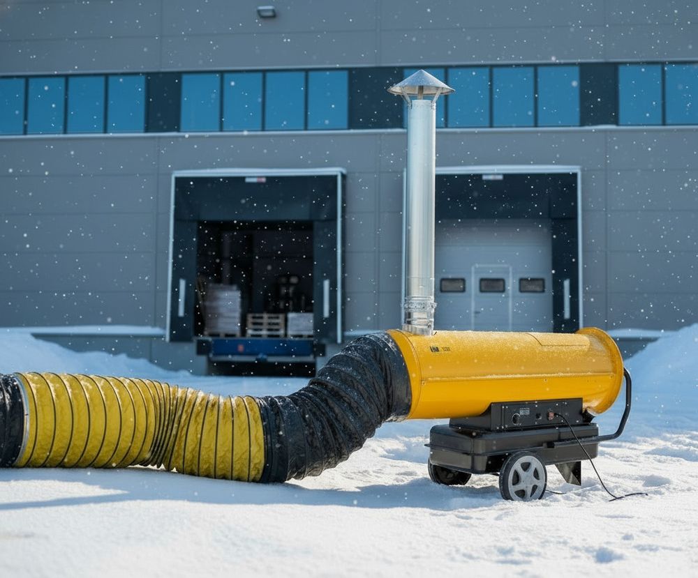 Тепловая пушка дизельная OURMASTER DV 170 - непрямого нагрева / 55 кВт / промышленная