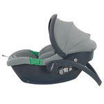 Автолюлька Indigo Minky I-Size с базой 0+ (40-87см) светло-серый