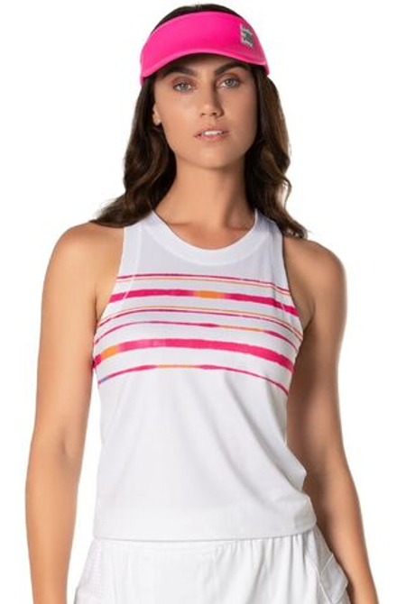Женский топ теннисный Lucky in Love Shockin' Classics Shock N' Awe Tank - белый
