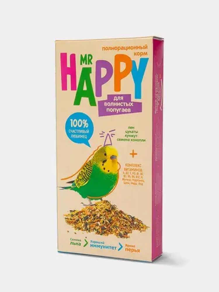 Корм Mr Happy 400г для волнистых попугаев