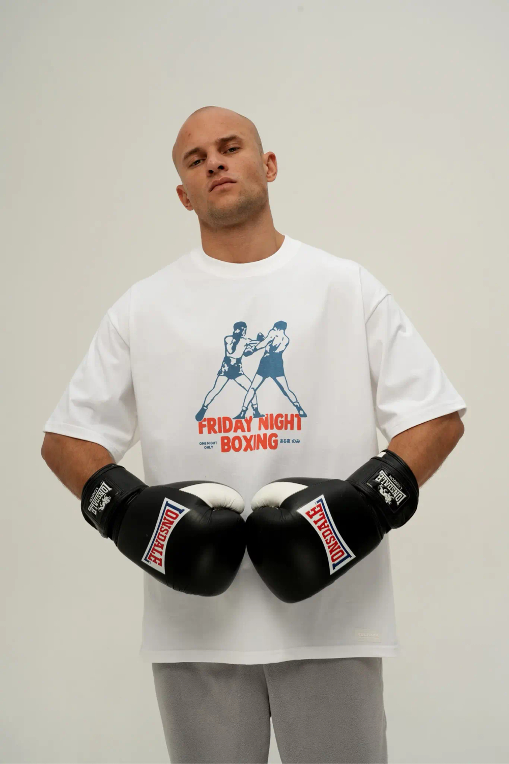 Футболка КУЛЬТУРА oversize "Boxing", белый
